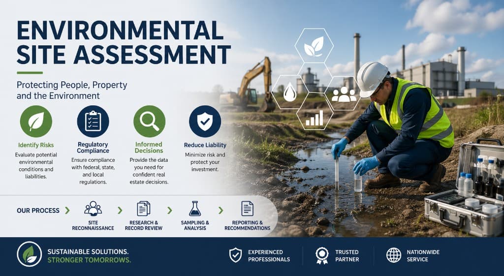 Environmental site assessment process illustration